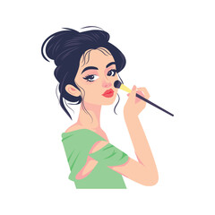 Obraz premium Blush On Vector Style Colored illustration. Eps 10 File 