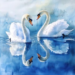  Watercolor Painting Two Elegant