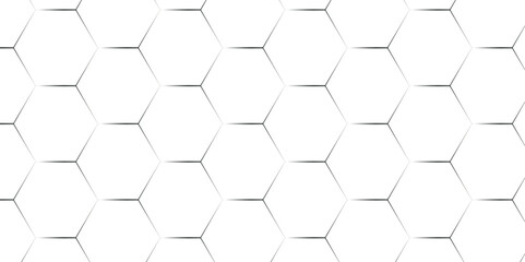 Fototapeta premium Abstract white emboss creative geometric hexagons. Vector Abstract hexagon polygonal pattern background. seamless bright white abstract honeycomb background. 