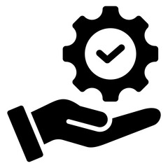 Support Services Management Icon Black Style
