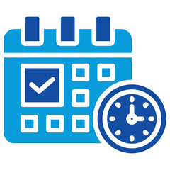 Scheduling Icon Dual Tone Color Style