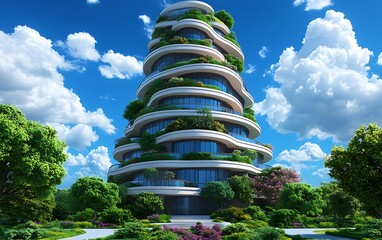 Eco-Friendly Tower Building