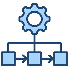 Workflow Organization Icon Lineal Blue Style