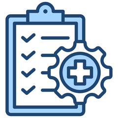 Fototapeta premium Health And Safety Compliance Icon Lineal Blue Style