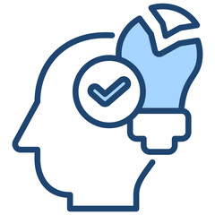 Problem Solving Icon Lineal Blue Style