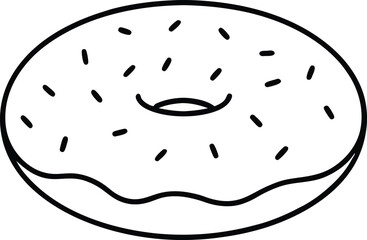 donut on a white background
