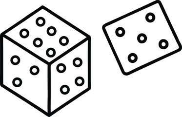 vector illustration of dice