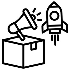 New Product Introduction Icon Lineal Syle