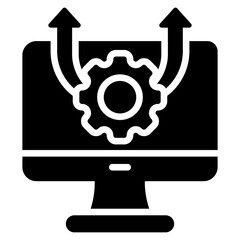 Software Development Icon Black Style