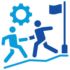 Leadership Development Icon Dual Tone Color Style