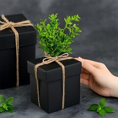 EcoGift Plants  Black Boxes.
