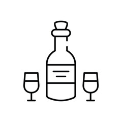Wine vector icon stock illustration