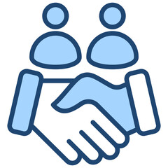 Customer Development Icon Lineal Blue Style