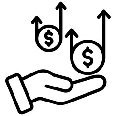 Capital Appreciation Icon Lineal Syle