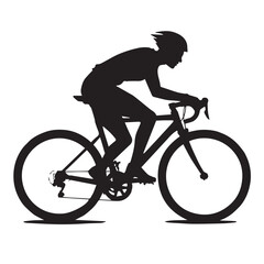 Naklejka premium Racing Speed Bicycle Silhouette 