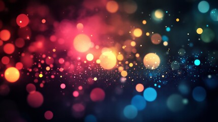 Ethereal bokeh lights in warm and cool tones create a dreamy, serene atmosphere with a touch of magic and wonder.