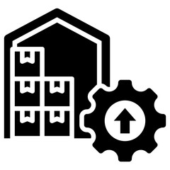 Inventory Optimization Icon Black Style