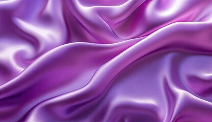 Fototapeta premium Purple silk fabric drapes elegantly