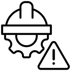 Factory Safety Icon Lineal Syle
