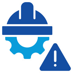 Factory Safety Icon Dual Tone Color Style
