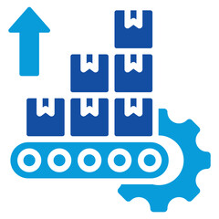 Production Rate Icon Dual Tone Color Style