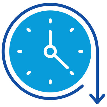 Lead Time Reduction Icon Dual Tone Color Style
