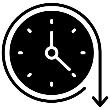 Lead Time Reduction Icon Black Style