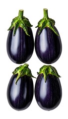 Eggplant Trio Isolated