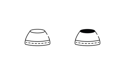 Prayer Cap icons set vector stock illustration