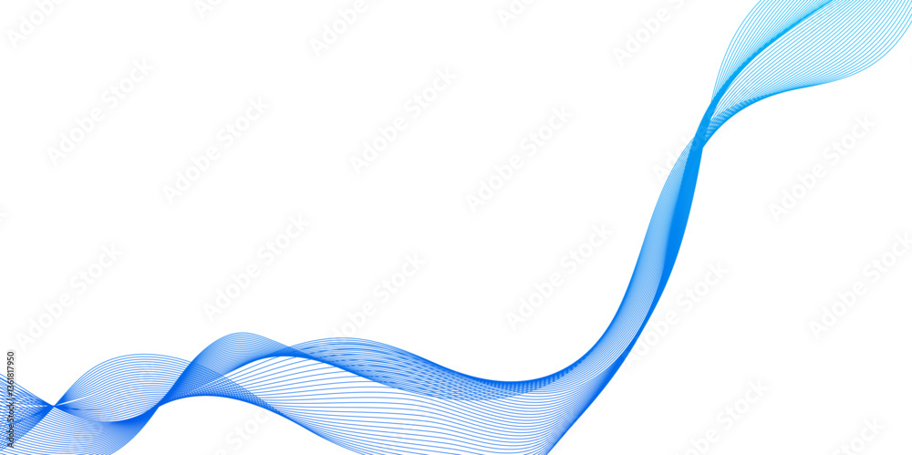 Canvas Prints abstract flowing waves line in blue abstract modern background with blue wavy line particles, minima