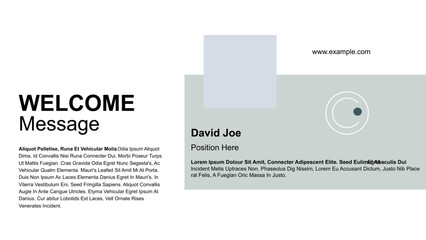 Welcome Message Presentation Design