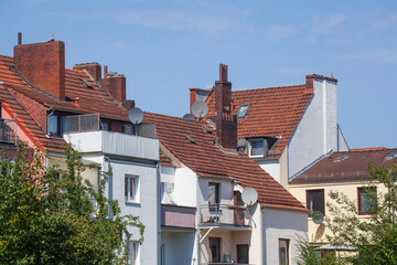 Wohngebäude, Rückansicht,  Findorff, Bremen, Deutschland