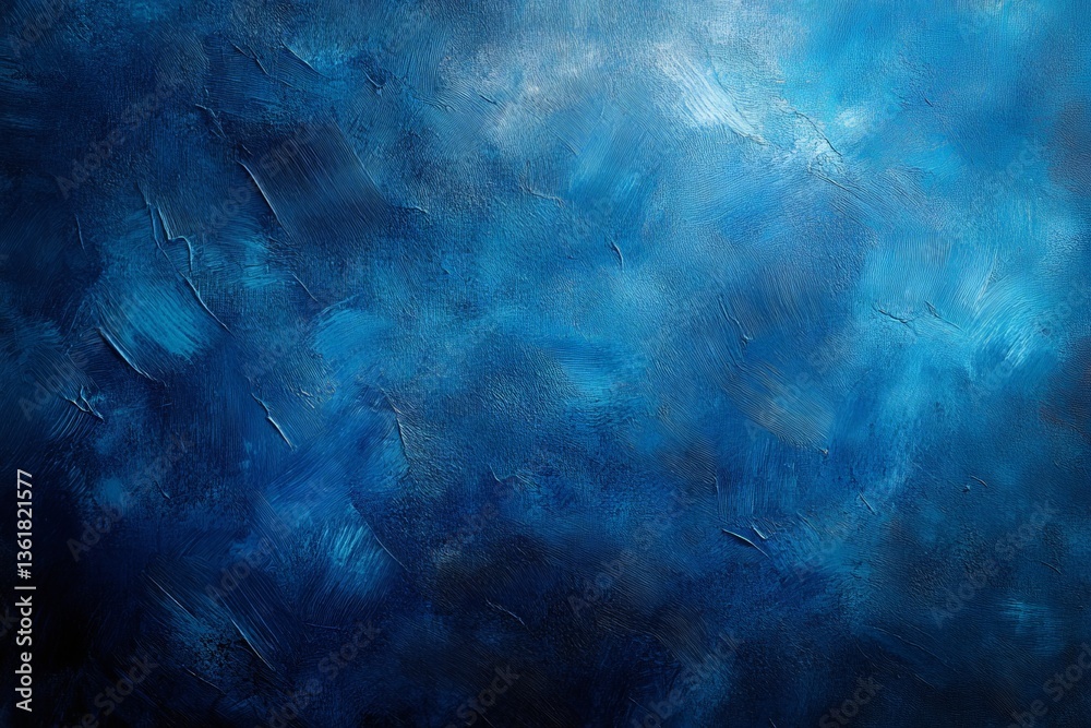 Poster Deep blue abstract texture with rich patterns and variations in tone