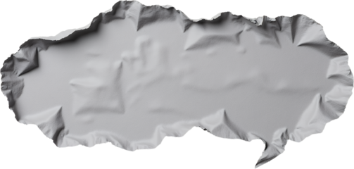 Three gray abstract shapes with a transparent background