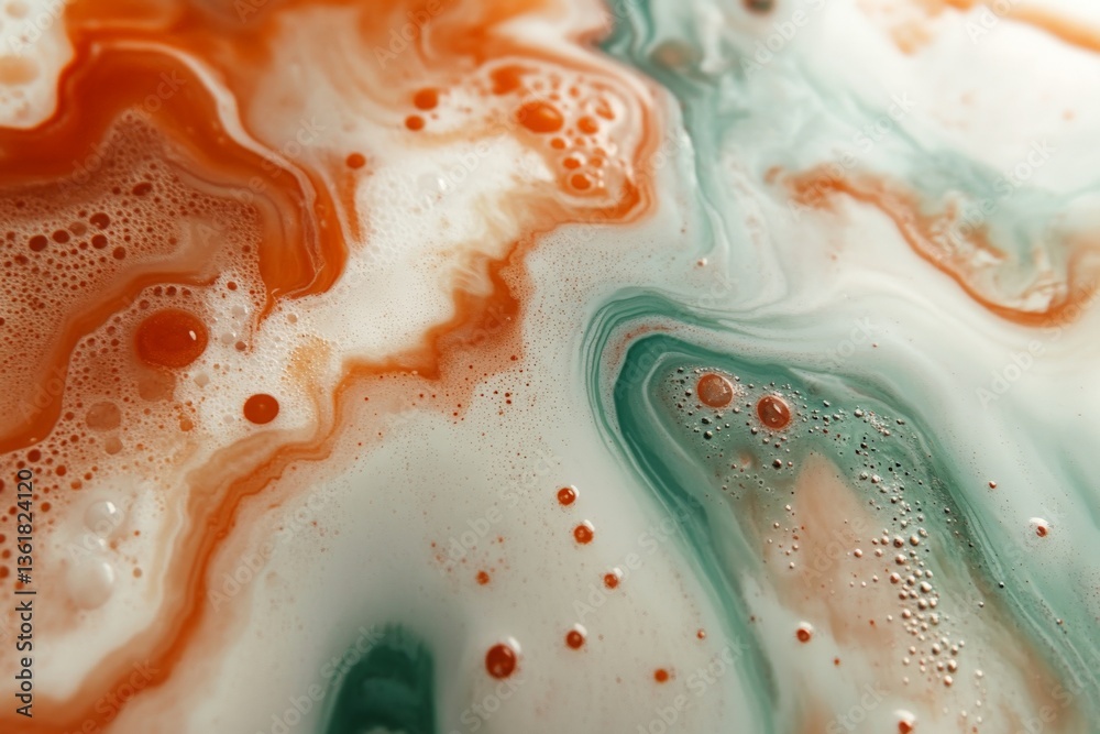 Leinwandbilder swirling patterns of red and green colors in liquid form create an abstract art piece during dayligh