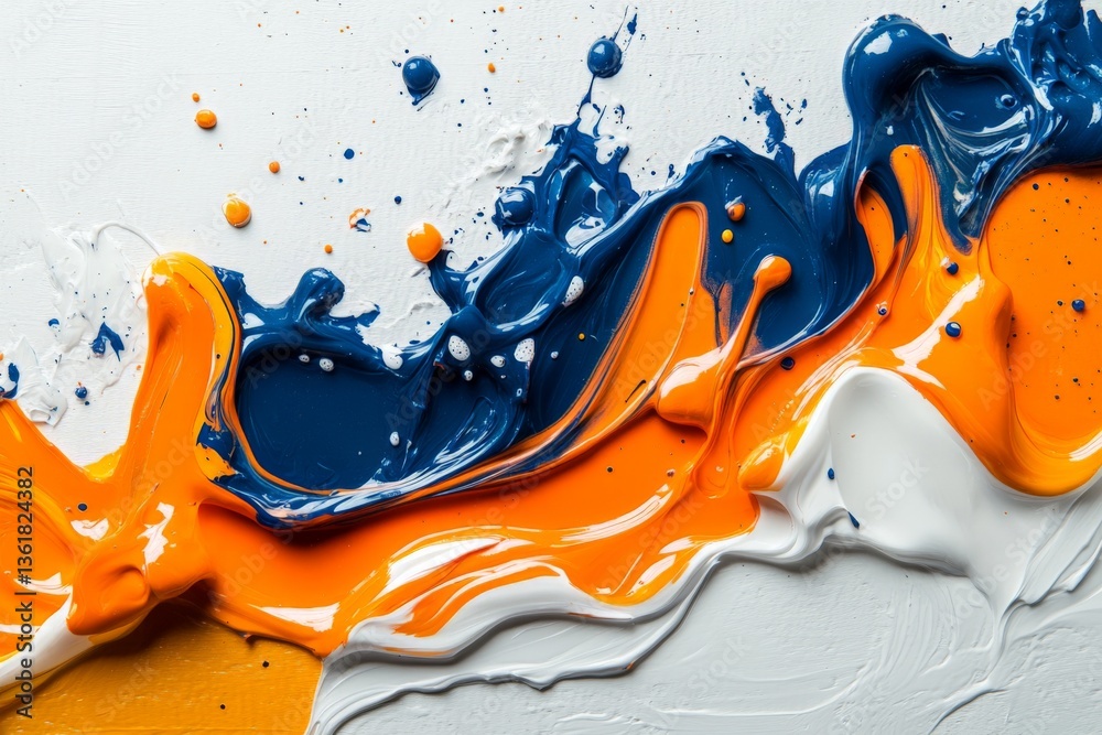 Poster vibrant paint swirl in bold colors captures the essence of creativity and artistic expression in a s