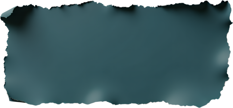 Torn paper revealing teal color with transparent background - Powered by Adobe