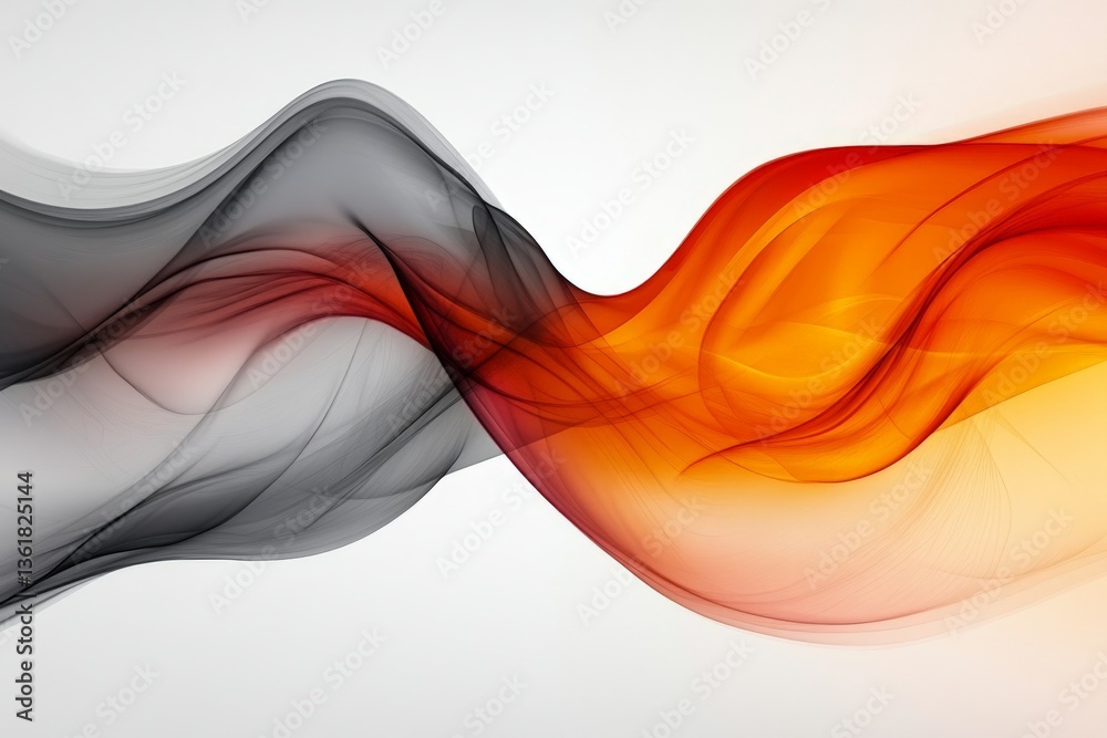 Aufkleber colorful abstract waves blend together in harmony showcasing dynamic movement and energy in a vibran
