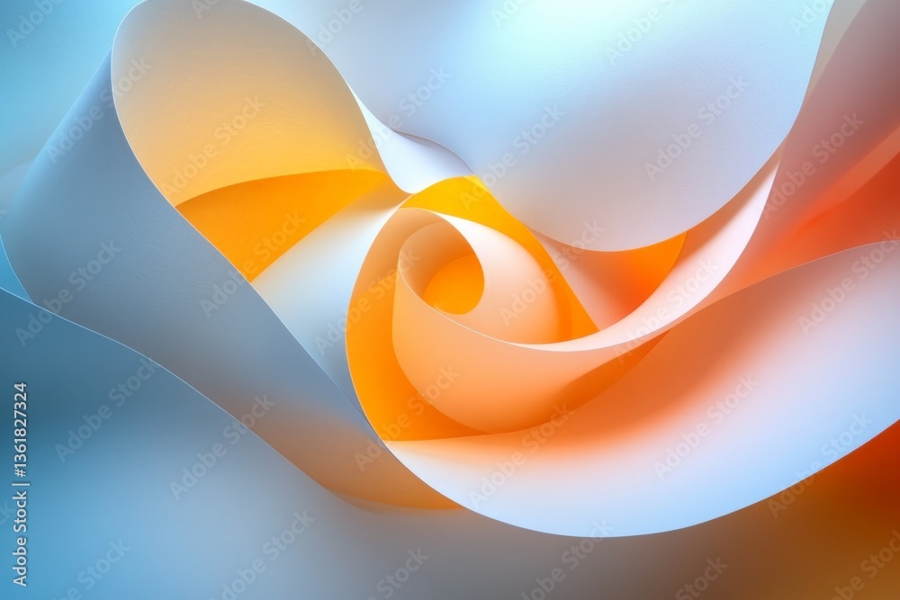 Leinwandbilder abstract swirl of pastel colors showcases smooth curves and gradients creating a calming visual expe