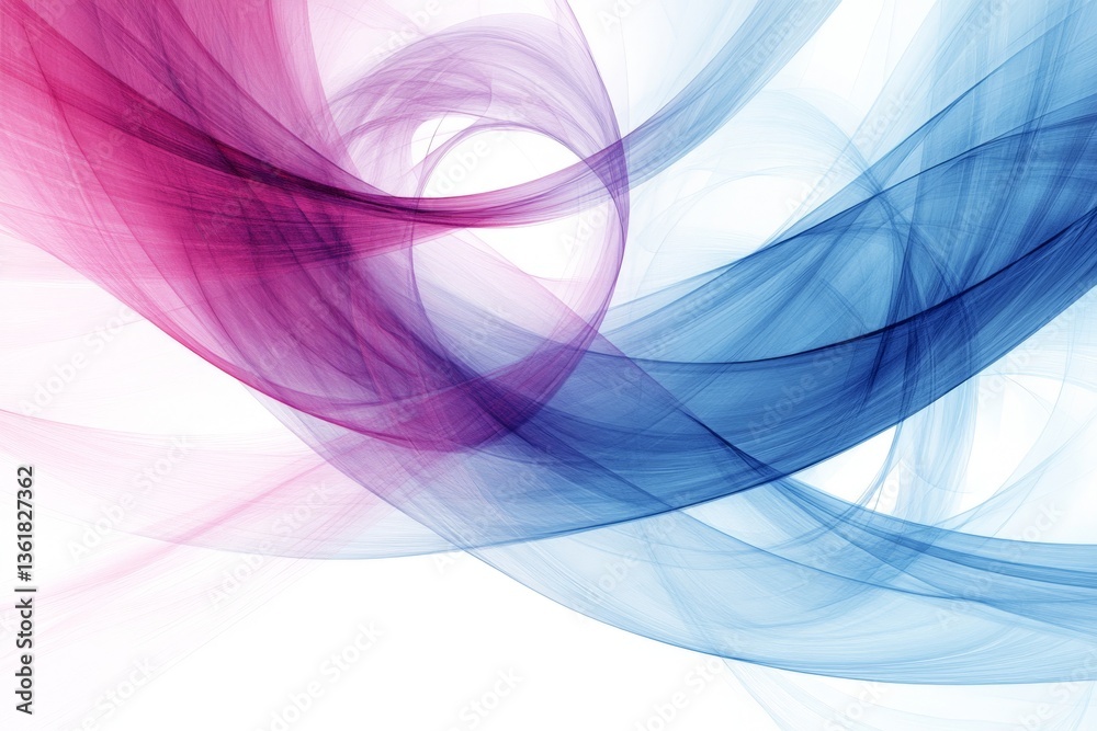 Aufkleber Abstract swirl patterns with pink and blue hues creating a dynamic visual effect in a minimalist style