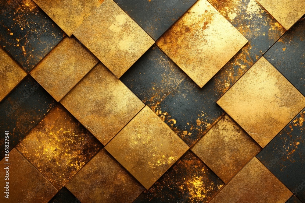 Fototapete golden geometric patterns create an elegant textured backdrop for interior design projects