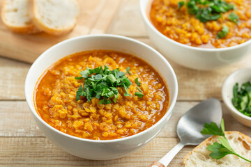 spicy vegan lentil soup