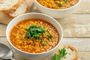 spicy vegan lentil soup