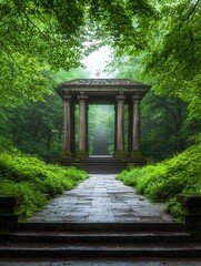 Garden Gazebo, Misty Forest Path