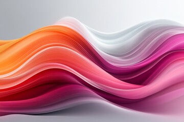 Obraz premium Colorful wavy patterns create a stunning visual effect with flowing lines and vibrant hues in a modern art display