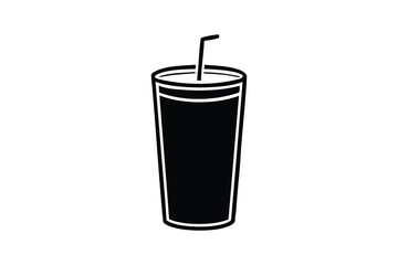 Soft drink icon vector on white background