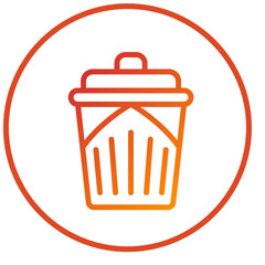 Vector Design Trash Can Icon Style