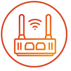 Vector Design Wireless Router Icon Style