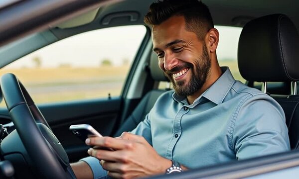 Distracted Driving &ndash; Man Texting While Driving, A Dangerous Risk