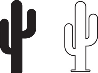 Simple Cactus Vector Art for Design Projects